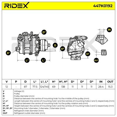 Compressor, Air Conditioning 447K0192 - photo 4
