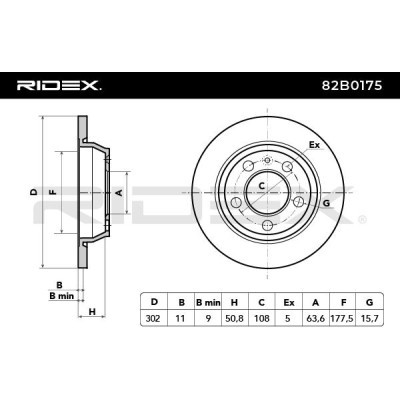 Brake Disc RIDEX 82B0175 82B0175 - photo 5