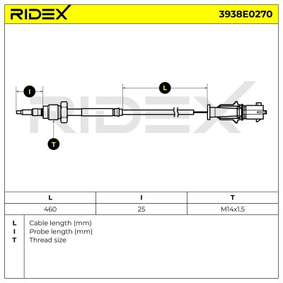 Exhaust gas temperature sensor RIDEX 3938E0270 3938E0270 - photo 7