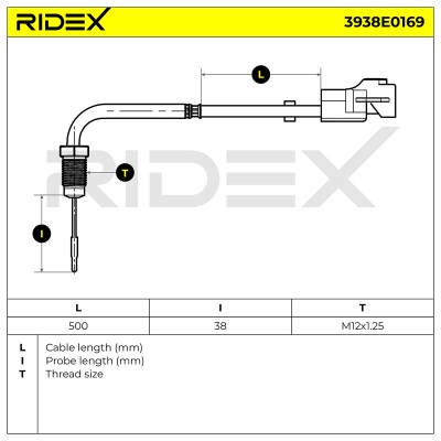 Exhaust gas temperature sensor RIDEX 3938E0169 3938E0169 - photo 6