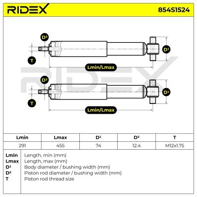 Shock Absorber RIDEX 854S1524 854S1524 - photo 5