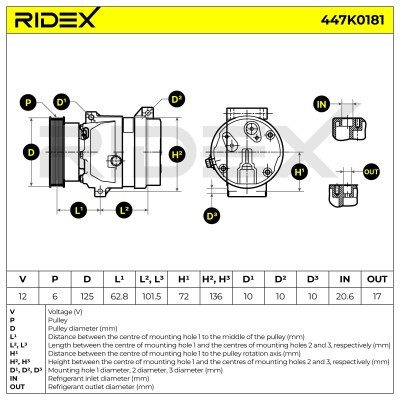 Compressor, Air Conditioning 447K0181 - photo 6