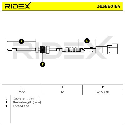 Exhaust gas temperature sensor RIDEX 3938E0184 3938E0184 - photo 6