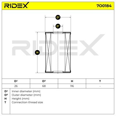 Oil Filter RIDEX 7O0184 7O0184 - photo 7