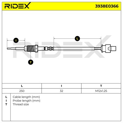 Exhaust gas temperature sensor RIDEX 3938E0366 3938E0366 - photo 7