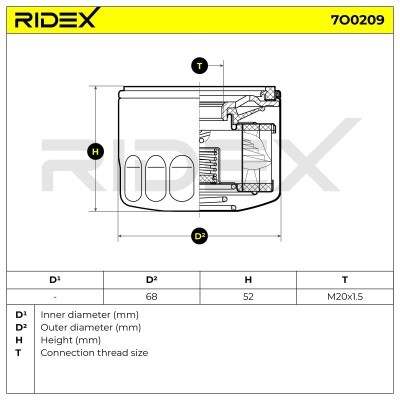 Oil Filter RIDEX 7O0209 7O0209 - photo 5