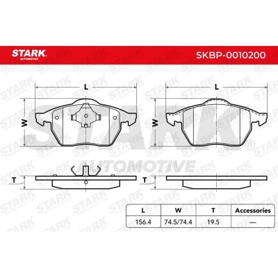 Brake Pads Set Stark SKBP-0010200 SKBP-0010200 - photo 6