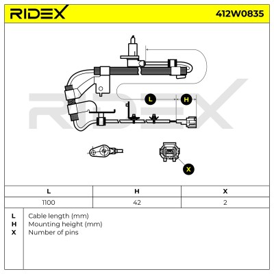ABS Sensor RIDEX 412W0835 412W0835 - photo 6