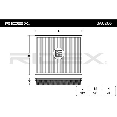 Air Filter RIDEX 8A0266 8A0266 - photo 3
