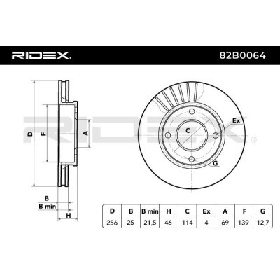 Brake Disc RIDEX 82B0064 82B0064 - photo 4