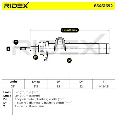 Shock Absorber RIDEX 854S1692 854S1692 - photo 6