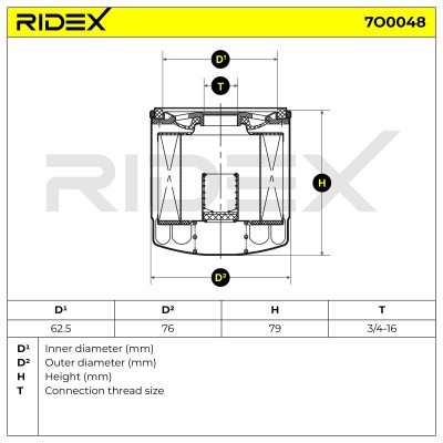 Oil Filter RIDEX 7O0048 7O0048 - photo 5