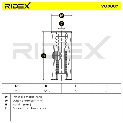 Oil Filter RIDEX 7O0007 7O0007 - photo 6