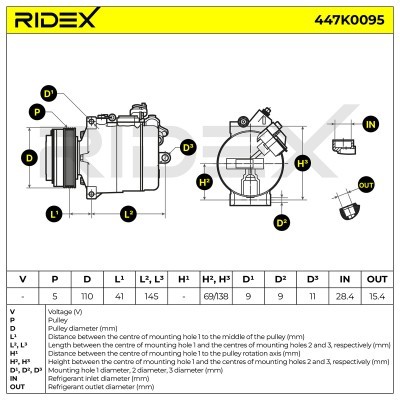 Compressor, Air Conditioning BMW 5 Sedan 447K0095 - photo 5
