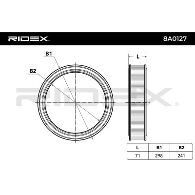 Air Filter RIDEX 8A0127 8A0127 - photo 3