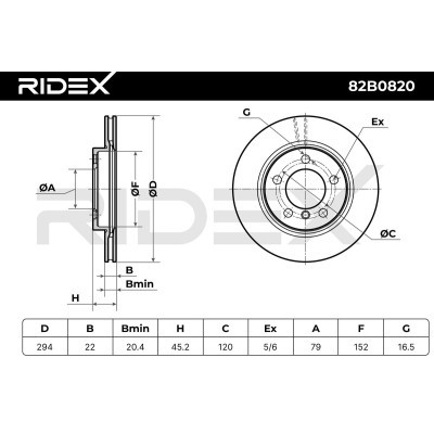 Brake Disc RIDEX 82B0820 82B0820 - photo 4