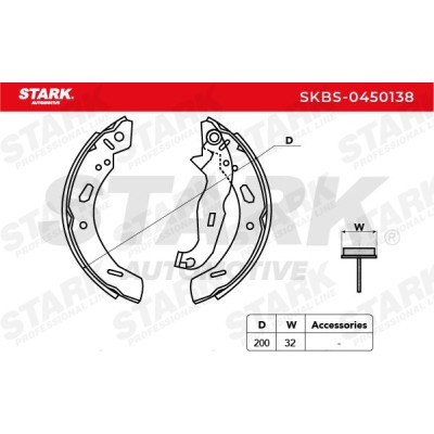 Brake Lining Kit, Drum Brakes Stark SKBS-0450138 SKBS-0450138 - photo 4