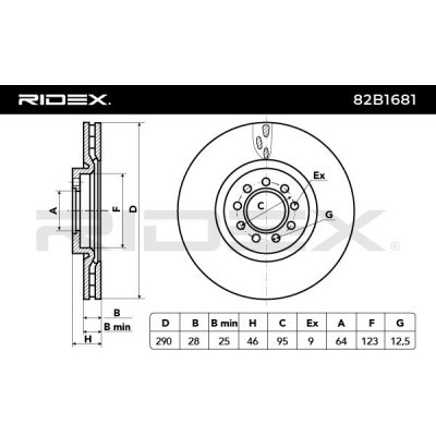 Brake Disc RIDEX 82B1681 82B1681 - photo 5
