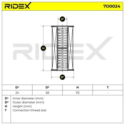 Oil Filter RIDEX 7O0024 7O0024 - photo 5