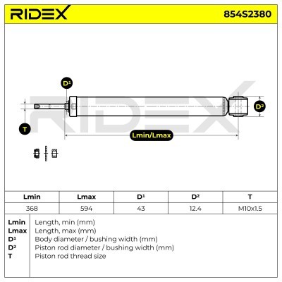 Shock Absorber RIDEX 854S2380 854S2380 - photo 8