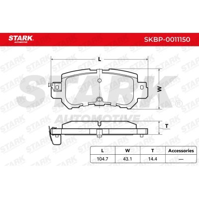 Brake Pads Set Stark SKBP-0011150 SKBP-0011150 - photo 3