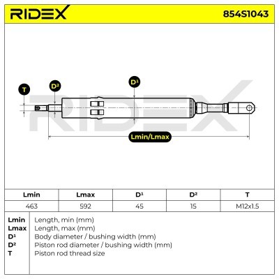 Shock Absorber RIDEX 854S1043 854S1043 - photo 10