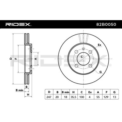 Brake Disc RIDEX 82B0050 82B0050 - photo 7