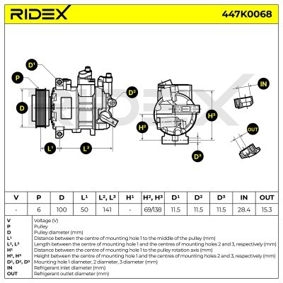 Compressor, Air Conditioning AUDI A4 Avant 447K0068 - photo 8