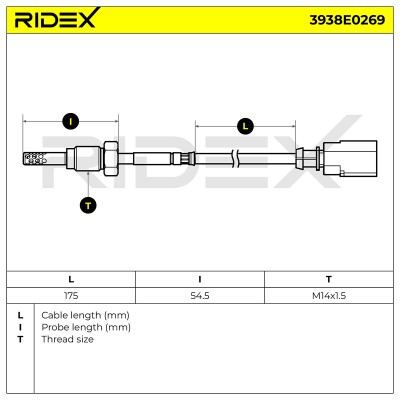 Exhaust gas temperature sensor RIDEX 3938E0269 3938E0269 - photo 5