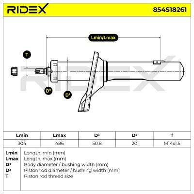 Shock Absorber RIDEX 854S18261 854S18261 - photo 6