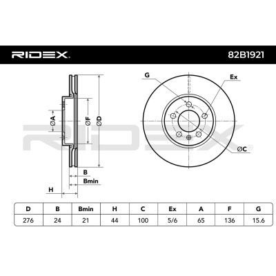 Brake Disc RIDEX 82B1921 82B1921 - photo 6