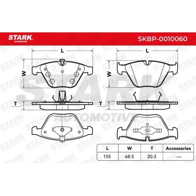 Brake Pads Set Stark SKBP-0010060 SKBP-0010060 - photo 4