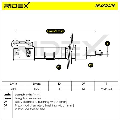 Shock Absorber RIDEX 854S2476 854S2476 - photo 8