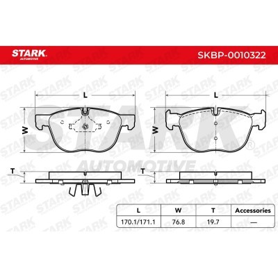 Brake Pads Set Stark SKBP-0010322 SKBP-0010322 - photo 3