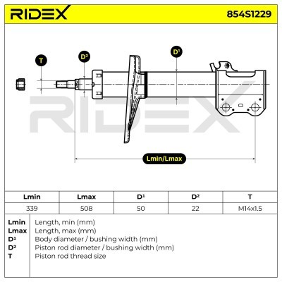 Shock Absorber RIDEX 854S1229 854S1229 - photo 8