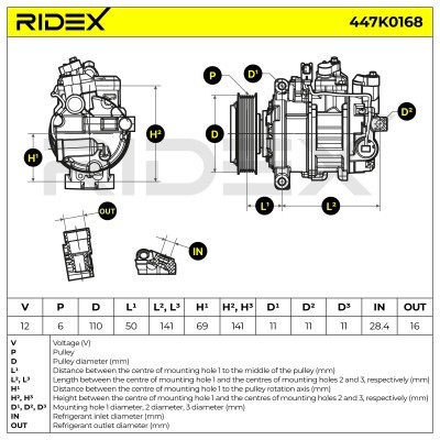 Compressor, Air Conditioning 447K0168 - photo 6
