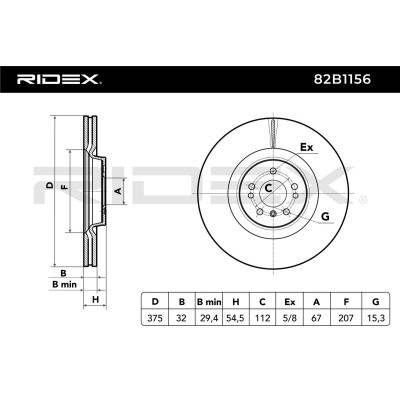 Brake Disc RIDEX 82B1156 82B1156 - photo 3