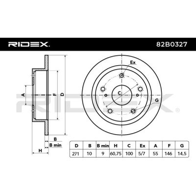 Brake Disc RIDEX 82B0327 82B0327 - photo 4