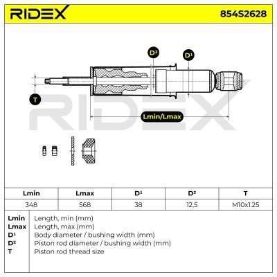 Shock Absorber RIDEX 854S2628 854S2628 - photo 9
