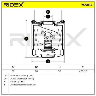 Oil Filter RIDEX 7O0112 7O0112 - photo 6
