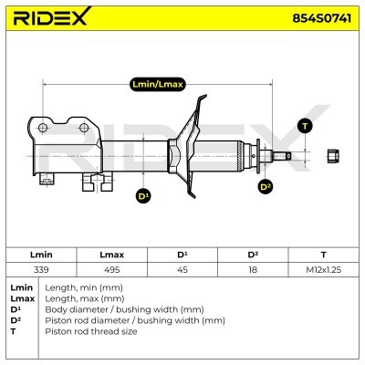 Shock Absorber RIDEX 854S0741 854S0741 - photo 6