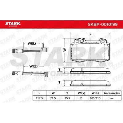 Brake Pads Set Stark SKBP-0010199 SKBP-0010199 - photo 4