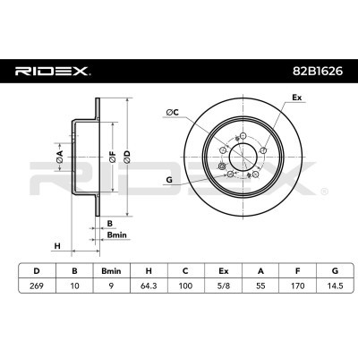 Brake Disc RIDEX 82B1626 82B1626 - photo 7
