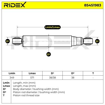 Shock Absorber RIDEX 854S1983 854S1983 - photo 5