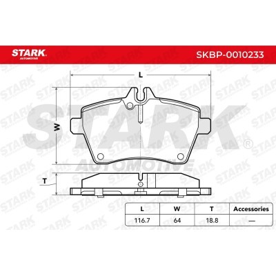 Brake Pads Set Stark SKBP-0010233 SKBP-0010233 - photo 3