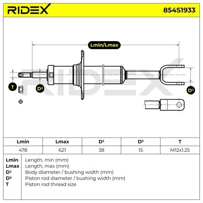 Shock Absorber RIDEX 854S1933 854S1933 - photo 5