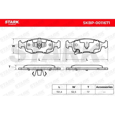 Brake Pads Set Stark SKBP-0011671 SKBP-0011671 - photo 6