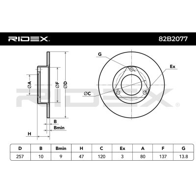 Brake Disc RIDEX 82B2077 82B2077 - photo 7