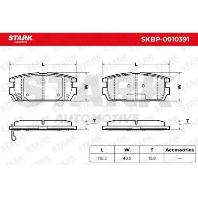 Brake Pads Set Stark SKBP-0010391 SKBP-0010391 - photo 3