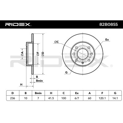 Brake Disc RIDEX 82B0855 82B0855 - photo 4